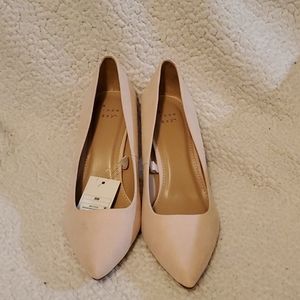 NIB A New Day Pink Faux Suede Heels Size 8